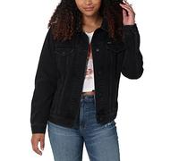 Wrangler Chaqueta de mezclilla con ajuste relajado para mujer, Carbon, Large