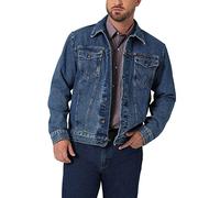 Wrangler Chaqueta vaquera de corte vaquero occidental sin forro para hombre, Stonewash, Large
