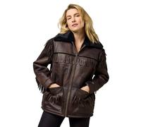 Wrangler Fringe Wrange Jacket Chaqueta, Piel marrón, XS Mujeres