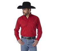 Wrangler George Strait - Camisa de Manga Larga para Hombre - Rojo - Large