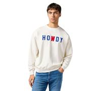 Wrangler Graphic Crew Sudadera, Blanco Vintage, M para Hombre