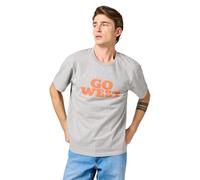 Wrangler Graphic tee Camiseta, Mid Grey Mel, XL Hombres