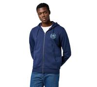 Wrangler Graphic Zip Hoodie Sudadera con Capucha, Azul Marino, L para Hombre