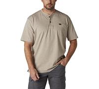 Wrangler Henley -Camiseta Tipo Henley de Manga Corta para Hombre, Avena, Medium