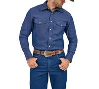 Wrangler Hombre Auténtico Cowboy Western de Manga Larga de Trabajo de Corte
