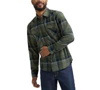 Wrangler Iconic Denim Regular Fit Snap Shirt Hemd mit Button-Down-Kragen, Tomillo a Cuadros, M
