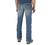 Wrangler Ajustados Ajuste Delgado Retro Slim Jeans de Pierna Recta, Cottonwood, 34W x 32L para Hombre