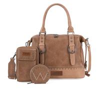 Wrangler - Juego de 3 bolsas de médico para mujer, con asa superior, para teléfono celular, bolsos de mano, Caqui llamativo, Talla única
