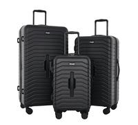 Wrangler Juego de Equipaje Giratorio para Maletero, Black, 2 Luggage & 2 Packing Cubes, Juego de Equipaje Giratorio para Maletero