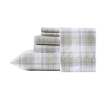 Wrangler - Juego de sábanas King, Juego de Ropa de Cama Sedoso y Ligero, sábanas tamaño King, decoración Casual para el hogar (Dayton Valley a Cuadros Beige)