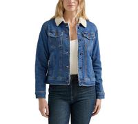 Wrangler Lined Jacket Chaqueta Retro con Forro de Sherpa, Denim, L para Mujer
