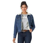 Wrangler Lined Jacket Chaqueta Retro con Forro de Sherpa, Denim, L para Mujer