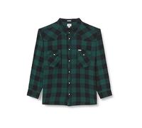 Wrangler LS Western Shirt Camiseta, Matcha Oscuro, L Hombres