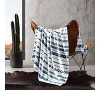Wrangler - Manta de Forro Polar de Felpa Suave, decoración Occidental para Cama o sofá (Azul Rastro de Diamantes, 50 x 60 Pulgadas)