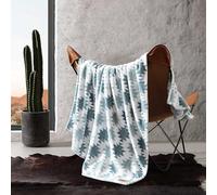 Wrangler - Manta de Forro Polar de Felpa Suave, decoración Occidental para Cama o sofá (Canyon Ikat Azul, 50 x 60 Pulgadas)