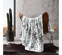 Wrangler - Manta de Forro Polar de Felpa Suave, decoración Occidental para Cama o sofá (Gris Dakota, 50 x 60 Pulgadas)