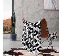 Wrangler - Manta de Forro Polar de Felpa Suave, decoración Occidental para Cama o sofá (Negro Navajo, 50 x 70 Pulgadas)