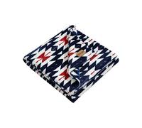 Wrangler - Manta de Forro Polar de Felpa Suave, Inspirada en Yellowstone, decoración Occidental para Cama o sofá (Azul navajos, 50 x 70 Pulgadas)