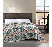 Wrangler Manta Reversible de Forro Polar de Felpa Ultra Suave, decoración Ligera para el hogar para Todas Las Estaciones, Individual, Azul Dakota