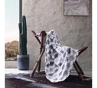 Wrangler - Manta, Ropa de Cama de Forro Polar Ultra Afelpado, sofá o Cama (Gris cañón Ikat, Manta)
