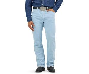 Wrangler Men's Cowboy Cut Active Flex Original Fit Jean, Bleach, 38W x 38L