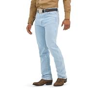 Wrangler Mens Cowboy Cut Active Flex Slim Fit Jeans, Bleach, 46W x 32L US