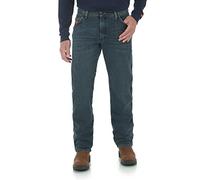 Wrangler Men's Flame Resistant Regular Fit Jean, Dark Tint, 36x32