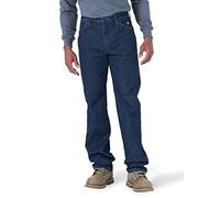 Wrangler Men's FR Flame Resistant Original Fit Jean Dark Wash 33W x 30L