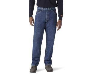Wrangler Men's Riggs Workwear Flame Resistant Carpenter Jean, Denim, 42x34