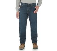 Wrangler Men's Riggs Workwear FR Relaxed Fit Jean, Midstone, 34x32
