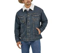 Wrangler Men's Rustic Sherpa Lined Jacket, Denim/Sherpa, Medium