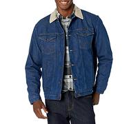 Wrangler Men's Tall And Big Blanket Lined Denim Jacket, Denim/Blaket, 40