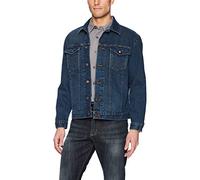 Wrangler Men's Western Style Unlined Denim Jacket, Dark Blue, Large