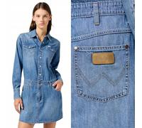 Wrangler Mujer LS Denim Casual Dress, Ultramarino, L