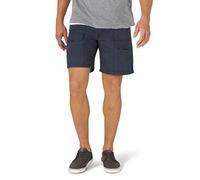 Wrangler Pantalón Authentics Corto utilitario de Senderismo de Lona para Hombre, Azul Marino Newport, 30