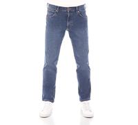 Wrangler Pantalones vaqueros de corte regular Greensboro para hombre, pantalones vaqueros elásticos, algodón, Basement Blue (Wss3hn32c), 33W x 34L