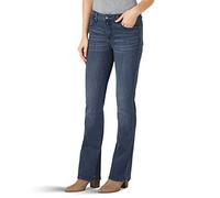 Wrangler Q-Baby - Jeans clásicos de equitación para Mujer, Tiro Medio, Corte de Bota, Helen, 42 Corto