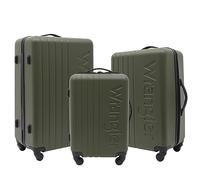 Wrangler Quest Juego de Equipaje, Verde Oliva, 3 Piece Set (28"/24"/20")