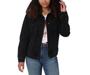 Wrangler Relaxed Fit Jean Jacket Chaqueta de Mezclilla Memory Maker de Ajuste Relajado, Carbon, Large para Mujer