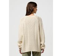 Wrangler Relaxed V Neck Cable Knit Ivory Talla M