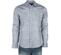 Wrangler Retro Two Pocket Long Sleeve Snap Shirt Camisa, Azul Claro, XL Alto para Hombre