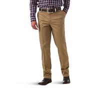 Wrangler Riata Flat Front Relaxed Fit Casual Pant Pantaln, Caqui, 28W x 34L para Hombre