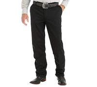 Wrangler Riata Flat Front Relaxed Fit Casual Pant Pantaln, Negro, 42W x 32L para Hombre