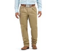 Wrangler Riata Pleated Relaxed Fit Casual Pant Pantalones, Caqui, 38W/30L para Hombre