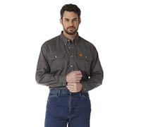 Wrangler Riggs Workwear Men's FR Flame Resistant Long Sleeve Two Pocket Work Shirt, Slate Grey, XX-Large