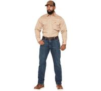 Wrangler Riggs Workwear Mens FR Flame Resistant Regular Fit Jean Work Utility Pants, Dark Tint, 36W x 30L US