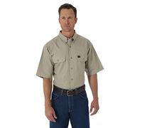 Wrangler Riggs Workwear Men's Ripstop Work Shirt, Khaki, XX-Large