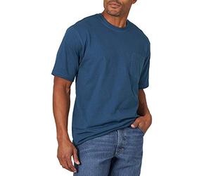 Wrangler Riggs Workwear Men's Short Sleeve Pocket Performance T-Shirt, Oxford Blue, Large