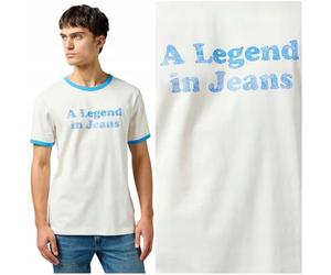 Wrangler Ringer tee Camiseta, Blanco Vintage, XXL Hombres