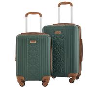 Wrangler Set de Carry-On Heartland de 2 Piezas de 56 cm y 46 cm, Musgo Satinado